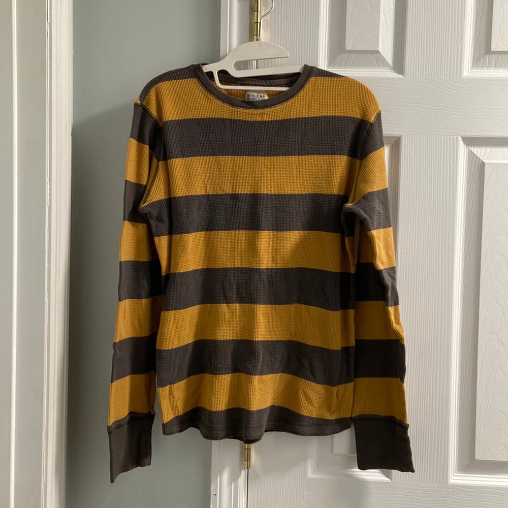 Mens waffle knit long sleeve